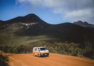 Hippie Camper in the outback