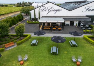 Aerial view of di Giorgio winery in Coonawarra