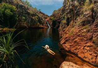 Girl Swimming, Maguk Waterhole, Kakadu, NT