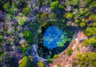 Aerial view of Hells Hole