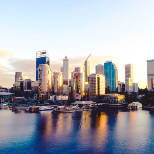 The Perth city skyline