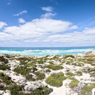 Sand dunes and ocean in Port Lincoln, Eyre Peninsula