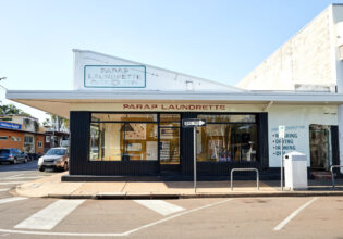 outside the Parap Laundrette