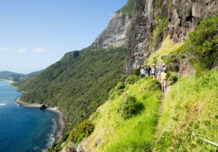 a group of hikers on a scenic walk up Mount Gower, Lord Howe Island
