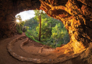 a cave hole at the Morialta Conservation Park