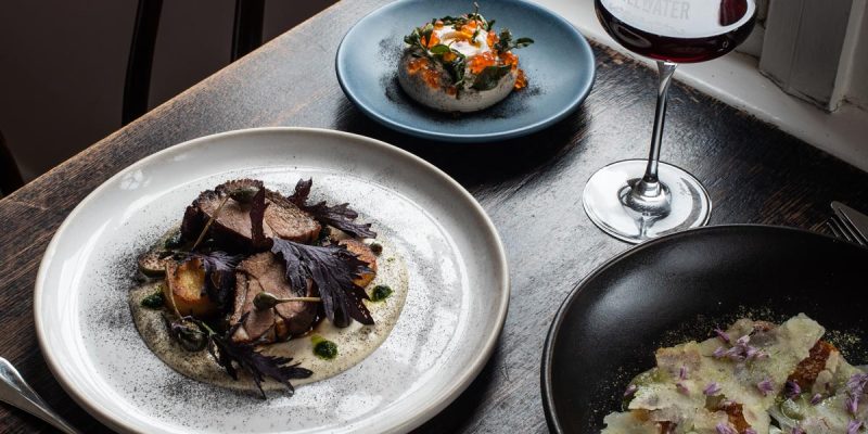 Food at Stillwater restaurant in Launceston.