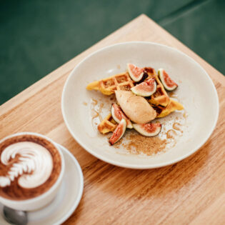 a cup of coffee and food at Black Drop, Pottsville