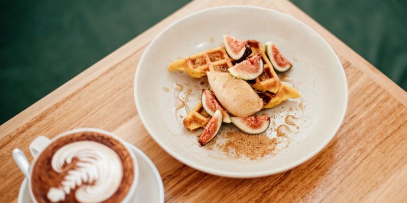 a cup of coffee and food at Black Drop, Pottsville