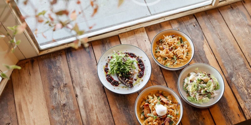 food bowls on the table at Flinders Food Co
