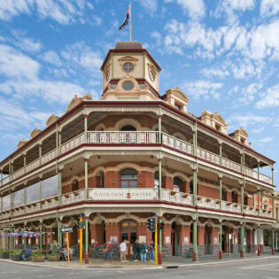the facade of The National Hotel, Fremantle