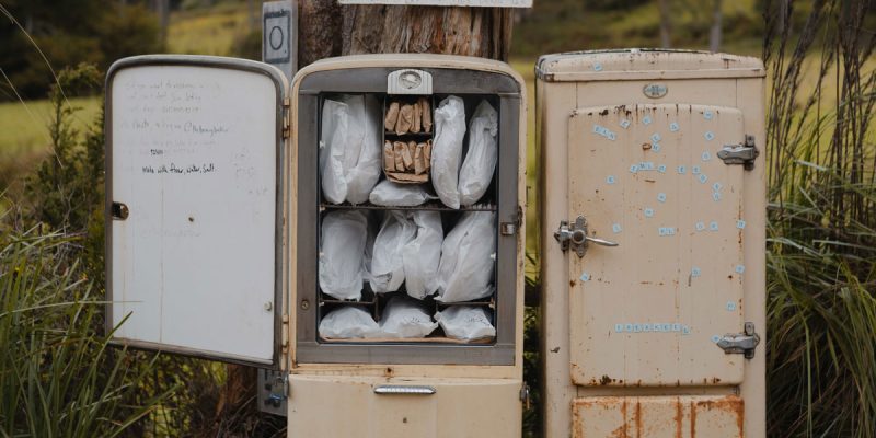 The Bruny Island Baker roadside fridge