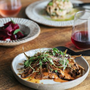 A close up of a meal at Yamba's restaurant Karrikin