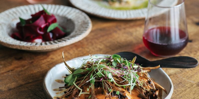 A close up of a meal at Yamba's restaurant Karrikin