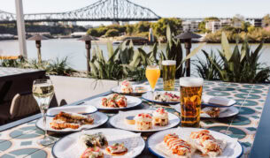 Brisbane River views at Riverland's bottomless brunch
