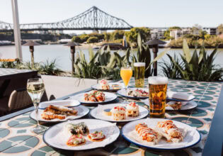 Brisbane River views at Riverland's bottomless brunch