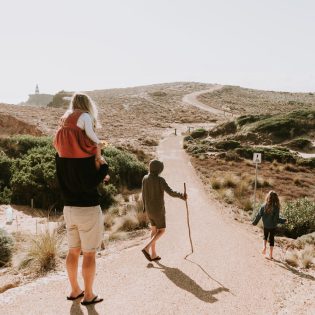 Family in Robe at Obelisk Lighthouse
