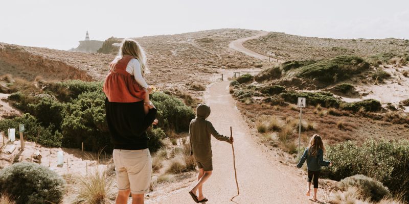Family in Robe at Obelisk Lighthouse