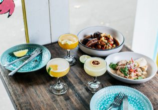 Three glasses of daiquiris at Rosie Campbell’s in Sydney