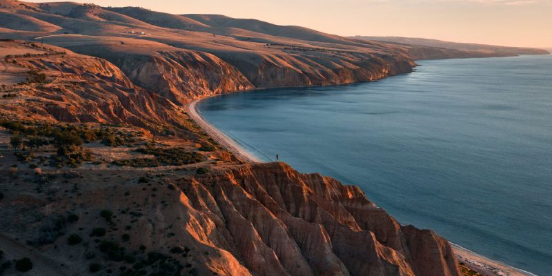 Drone shot over Sellicks Hill at Sellicks Beach