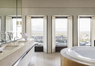 the bathroom with a private tub at Sofitel Imperial Suite