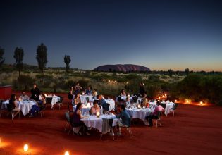 Guests dining at Sounds of Silence at Uluru