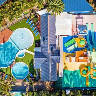 an aerial shot of Turtle Beach Resort