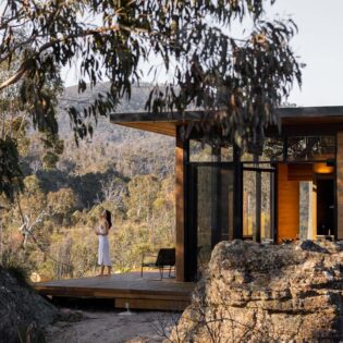Woman on the deck at Wollemi Retreat