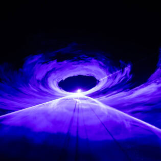 K’gari’s new illumina light show in purple