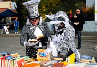 Mad Hatters are the norm at the Booktown festival in Clunes, Victoria (Jesse Booher).