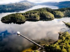 In the middle: Pumphouse Point hotel, Lake St Clair, Tasmania (photo: Stu Gibson).