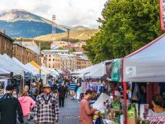 Salamanca Market in Hobart, Tasmania, Australia