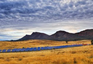 Solar panels in Flinders Ranges National Park SA